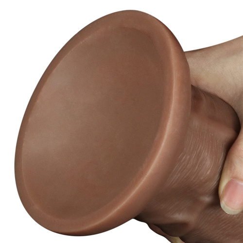 LoveToy - Realistic Chubby Dildo Brown 10.5'' - Фалоімітатор, 26.6х6.3 см - купити в Києві, Україні