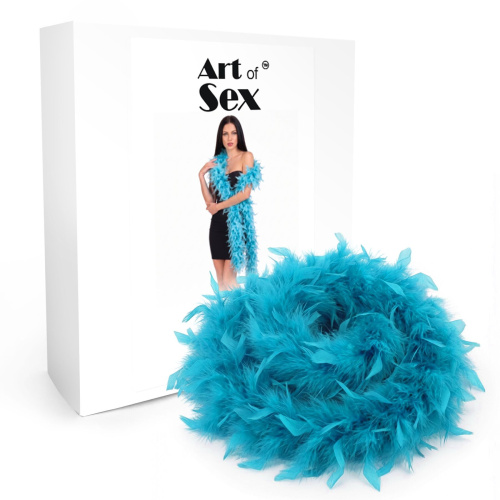 Боа из перьев Art of Sex, 2 метра голубое