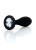 Анальная пробка с камнем B-Series Jewellery Silicone Black Plug, M