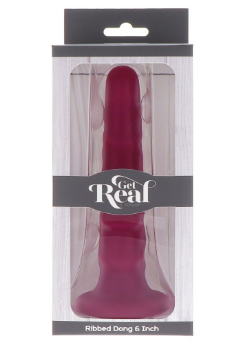 Фаллоимитатор насадка для страпона Toy Joy Ribbed Dong 6 Inch, 15 см