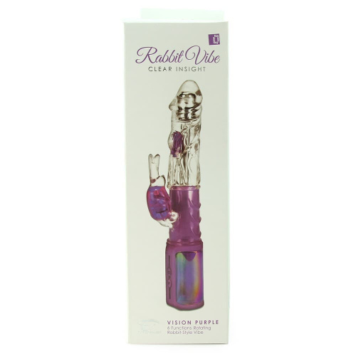 Topco Sales Rabbit Vibe Clear Insight Vision - Вібратор кролик з ротацією, 13.3х3.3 см - купити в Києві, Україні