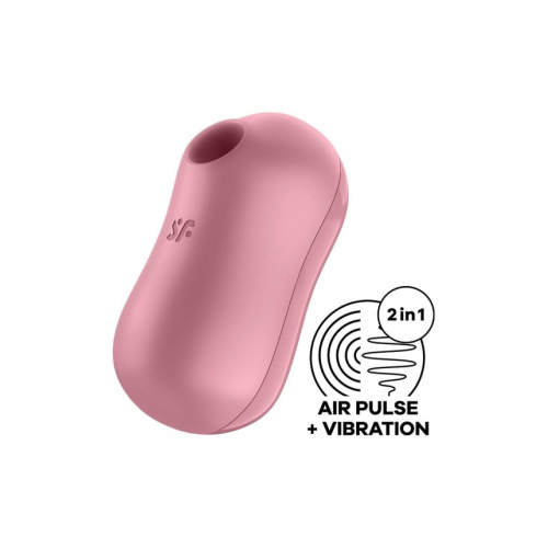 Satisfyer Cotton Candy Light Red - Милый вакуумный стимулятор, 8.6х4.2 см (розовый)
