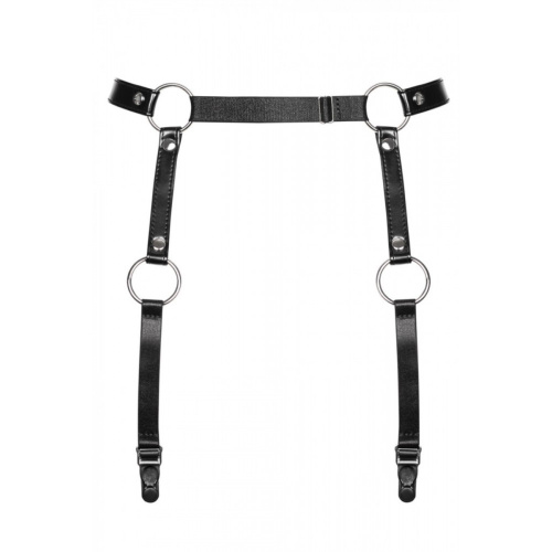 Obsessive - Гартери з еко-шкіри, A741 Black One Size - купити в Києві, Україні