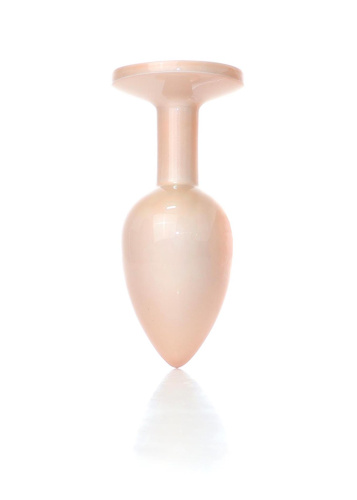 Анальная пробка с камнем B-Series Jewellery Pearl Gold Plug Clear, S