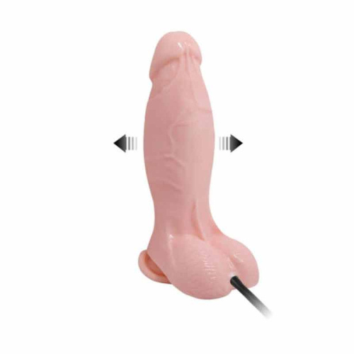 Baile Inflateable Dildo Flesh - Фалос із функцією розширення, 19.3х4.3 см - купити в Києві, Україні