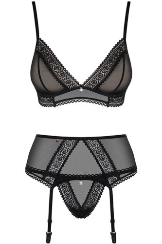 Obsessive 862-SEG-1 set - сексуальный комплект, L/XL (чёрный)