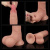 8.5'' Sliding Skin Dual Layer Dong - Whole Testicle - Фаллоимитатор, 22 см (телесный)