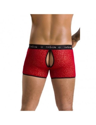 Passion - 046 SHORT PARKER red - Сексуальные мужские трусы с открытой попкой, L/XL