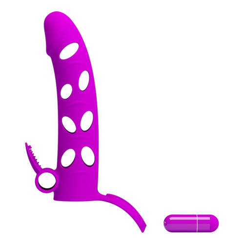 Удлиняющая насадка на член Pretty Love Vibrating Penis Sleeve, + 1,7 см