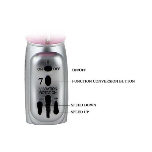 LyBaile Mariposa Tulip Vibrator rotating Purple - Вибратор-кролик с функцией ротации, 29.5х3.9 см