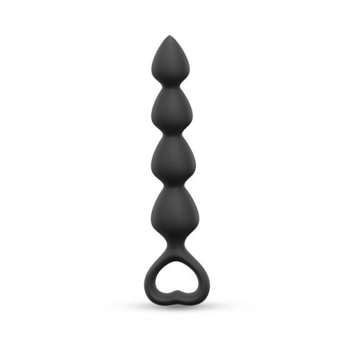 Love To Love Bing Bang L Black Onyx - анальная цепочка, 14.4х3.3 см, (черный)