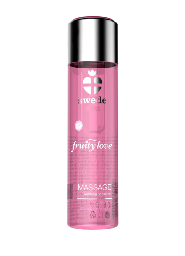 Массажное масло Swede Fruity Love Sparkling Strawberry Wine, 60 мл (клубничное вино)