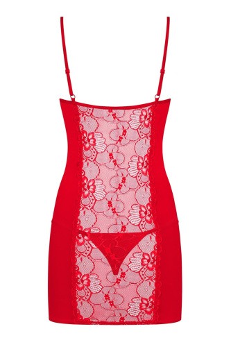 Эротическая сорочка Obsessive Heartina chemise (L/XL)