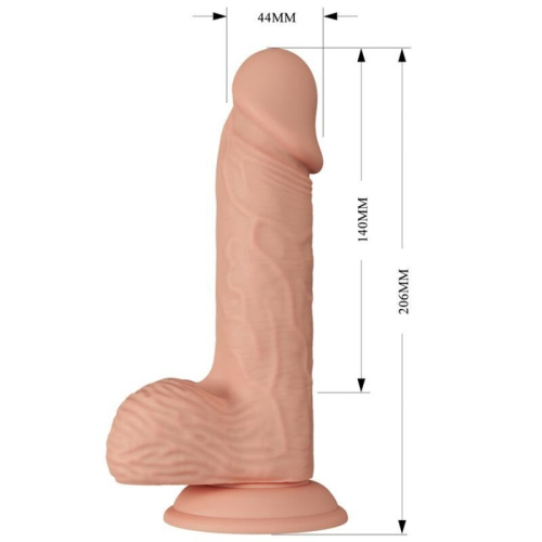 Beautiful Encounter Dildo Flesh - Фалоімітатор на присосці, 14х4.4 см (тілесний) - купити в Києві, Україні