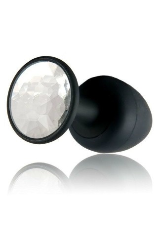 Dorcel Geisha Plug Diamond XL большая анальная пробка со смещенным центром тяжести и кристаллом, 11х4.5 см (белый)