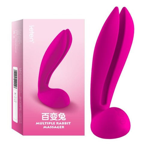 Leten Multi Rabbit - уникальный вибромассажер-кролик, 15.3х6.9 см (фиолетовый)