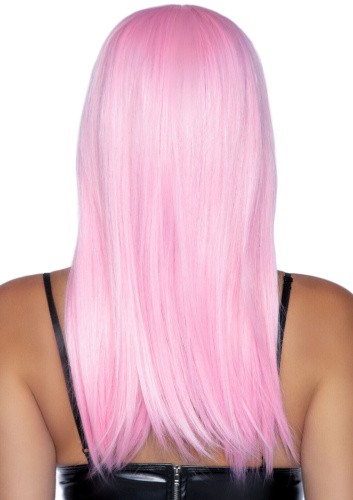 Leg Avenue-Long straight bang wig Pink - Длинный прямой парик, пастельно-розовый