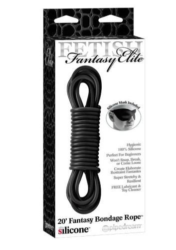 Силиконовый шнур для бондажа Fetish Fantasy Elite Bondage Rope, 6м (черный)