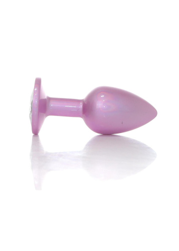Анальная пробка с камнем B-Series Jewellery Pearl Pink Plug, S