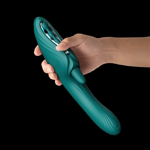 Вибратор-кролик со смарт управлением Zalo Ares Turquoise Green