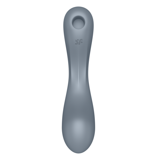 Satisfyer Curvy Trinity 1 - Вакуумный стимулятор + вибратор точки G, 17.5х3.9 см (серый)