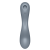 Satisfyer Curvy Trinity 1 - Вакуумный стимулятор + вибратор точки G, 17.5х3.9 см (серый)