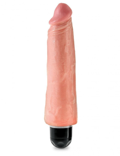 Pipedream King Cock 8'' Vibr Stiffy - Реалистичный вибратор, 21х6 см (бежевый)