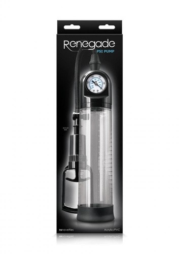 NS Novelties Renegade PSI Pump - вакуумная помпа с манометром, 20х6 см