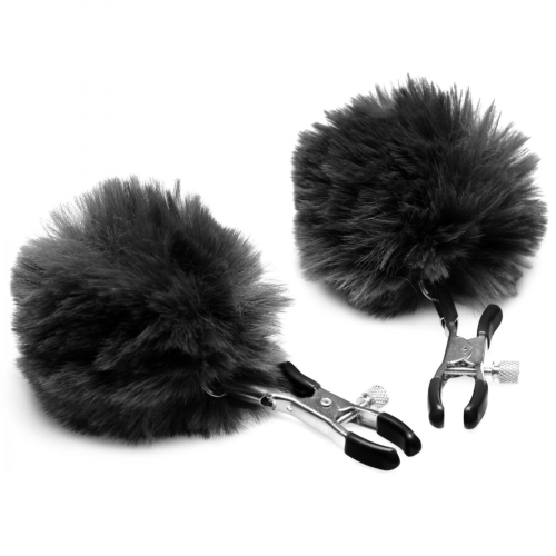 Charmed Pom Pom Nipple Clamps BLACK - Затискачі на соски (чорний) - купити в Києві, Україні