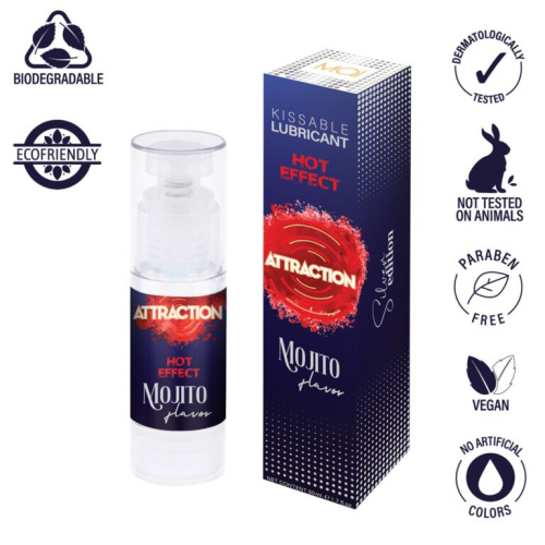 Mai Attraction Hot Effect Mojito - Оральная смазка с согревающим эффектом, 50 мл (мохито)