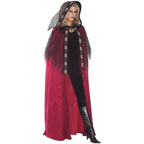 Rubies - Burgundy Velvet Cape - Плащ O/S