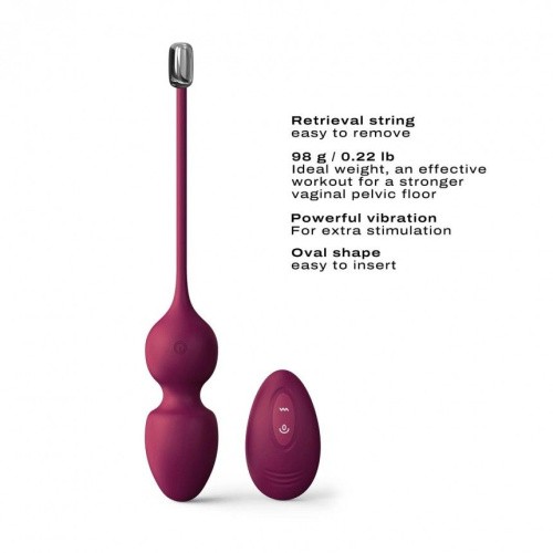 Dorcel Love Balls - Вагинальные шарики с вибрацией, 3.5 см (слива)