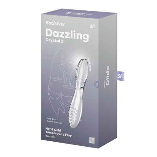 Двусторонний стеклянный дилдо Satisfyer Dazzling Crystal 2