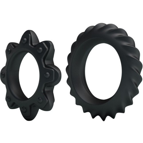 Baile Ring Flowering Black - Набор эрекционных колец разного диаметра, 2 шт