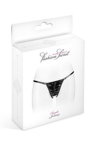 Fashion Secret Angela Black - трусики-стринги с доступом, S-L (чёрный)