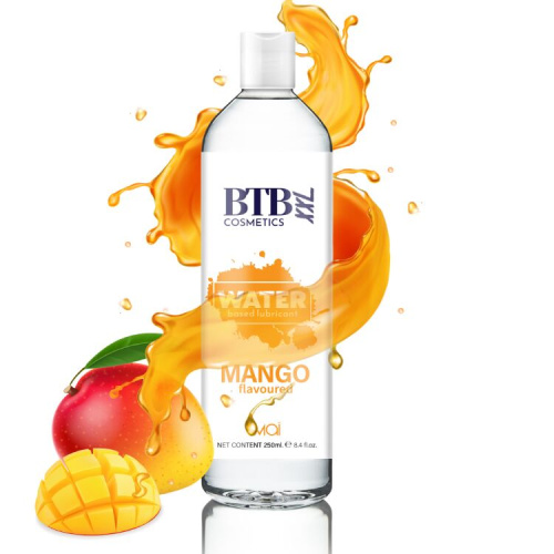 BTB Flavored Mango - Смазка на водной основе  с ароматом манго, 250 мл