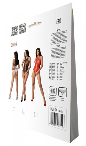  Бодистокинг с имитацией корсетной шнуровки  Passion BS094, One Size
