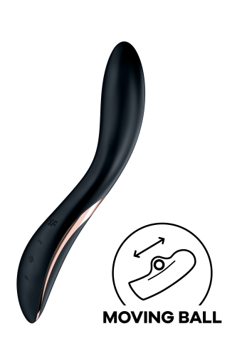 Satisfyer Rrrolling Explosion - Вибратор для точки G, 22х3.6 см (чёрный)