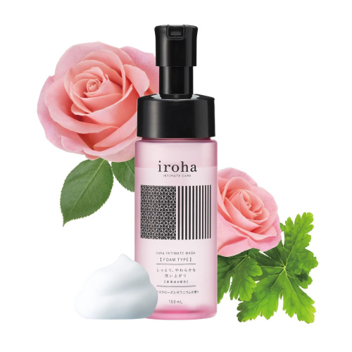 Пена для интимного ухода Iroha Intimate Wash Foam Type Damask Rose and Geranium, 150 мл