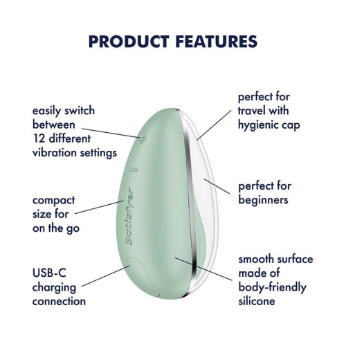 Вибратор для клитора Satisfyer Drop To Go Mint