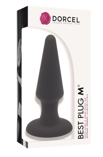 Dorcel Best Plug M анальная пробка мягкий soft-touch силикон, 13.5х4,1см (чёрный)