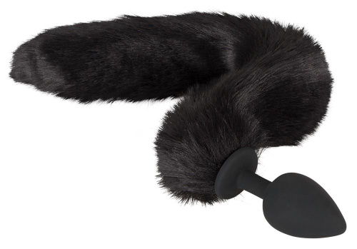Анальная пробка с хвостом и ободок с ушками Bad Kitty Pet Play Plug & Ears