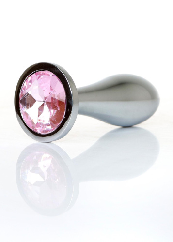 Анальная пробка с кристаллом B-Series Jewellery Silver Plug, M