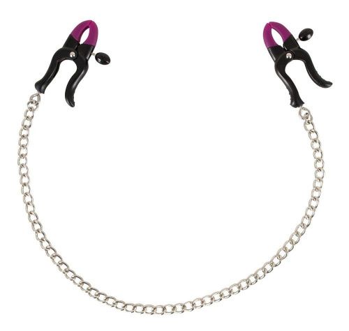Bad Kitty Silicone Nipple Clamps - зажимы для сосков на цепочке, 52 см