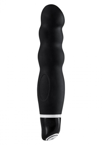 Taboom My Favorite Mini Ribbed Vibe - волнистый мини вибратор, 12х3 см (черный)