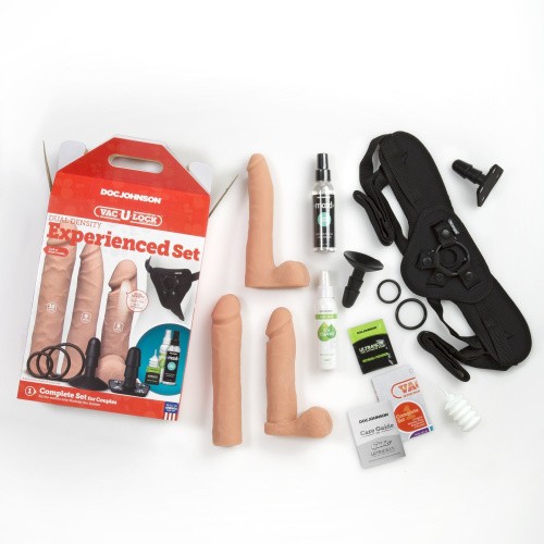 Doc Johnson Vac-U-Lock Dual Density Experienced Set - Набор для страпона