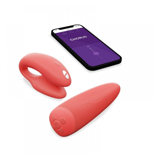 Вибратор для пар со смарт управлением We-Vibe Chorus + Лубрикант 50 мл