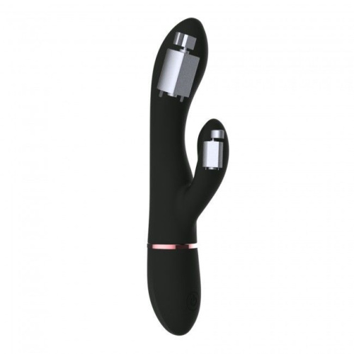 Dorcel Glam Rabbit - вибратор кролик с гибким стволом и 2 моторами, 21.8х3.5 см (чёрный)
