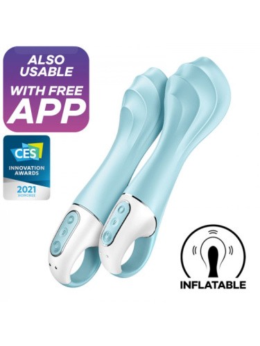 Satisfyer Air Pump Vibrator 5+ - Вібратор (бірюзовий) - купити в Києві, Україні