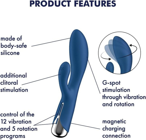 Вибратор-кролик Satisfyer Spinning Rabbit 1